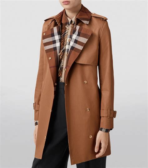 burberry collegiate stripe cotton gabardine trench coat|Burberry gabardine vintage check.